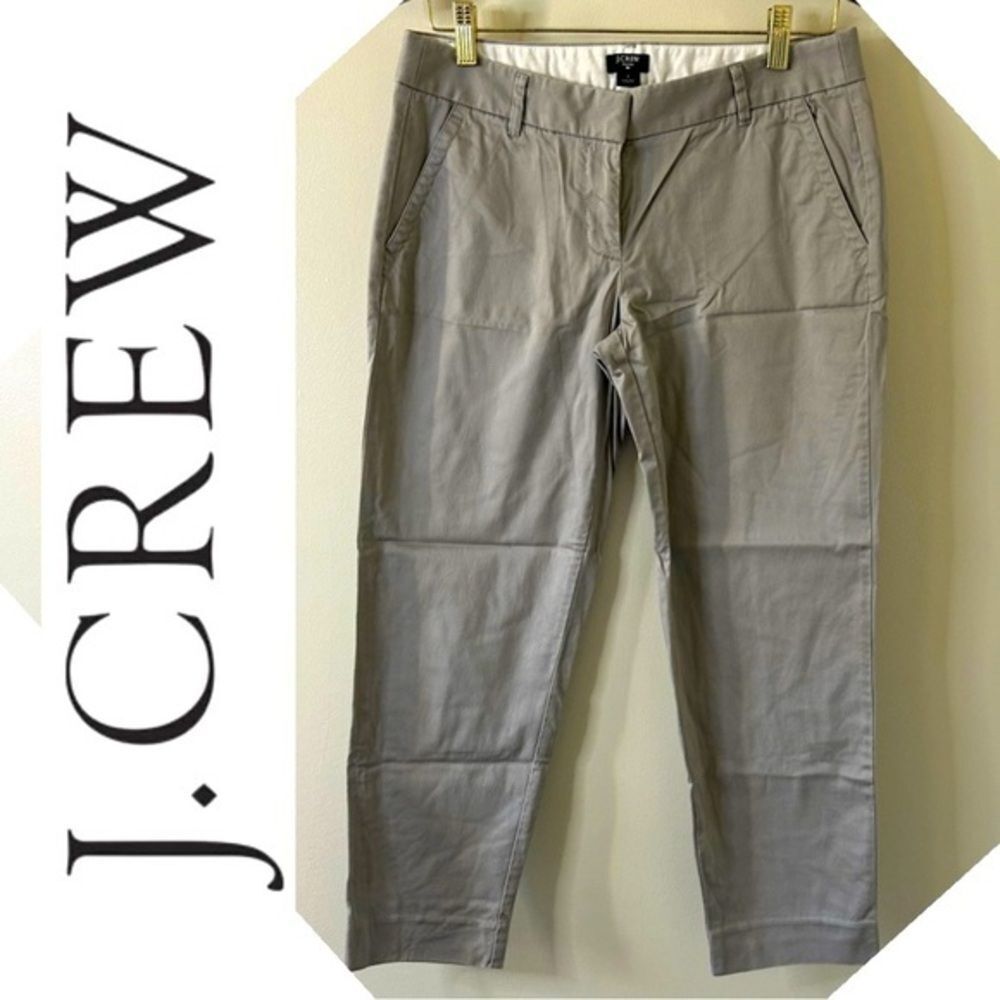 J. Crew City Fit Stretch Gray Chino Pants Women's 4 Great Preworn Condition